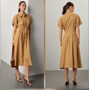 Veronica Beard Adavi Dress Short Sleeves Collared Size 2